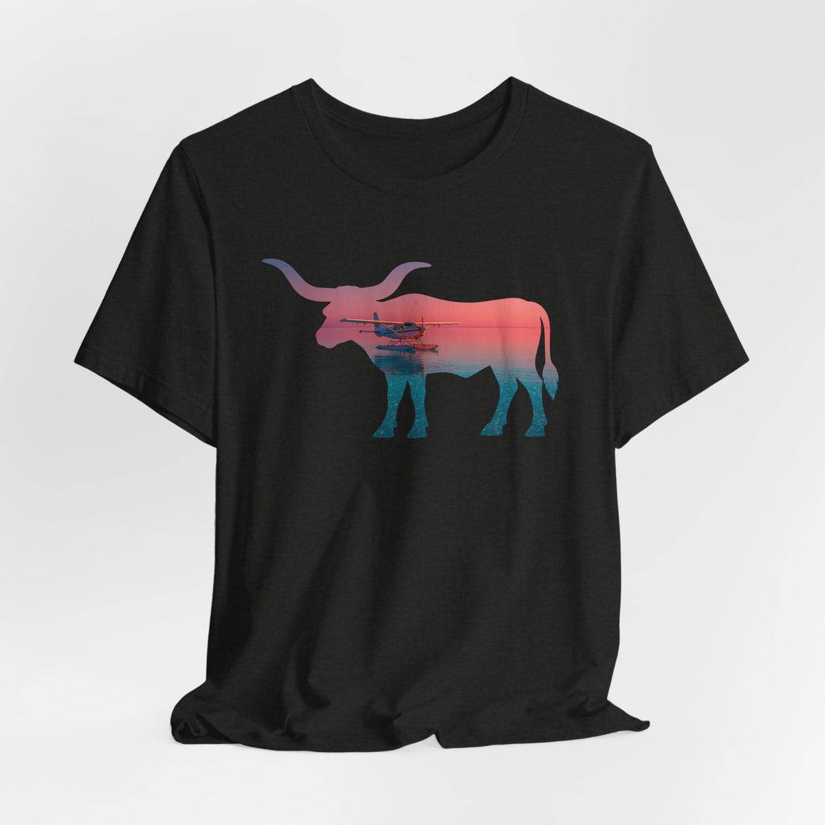 Longhorn Sea Plane On The Ocean T-Shirt