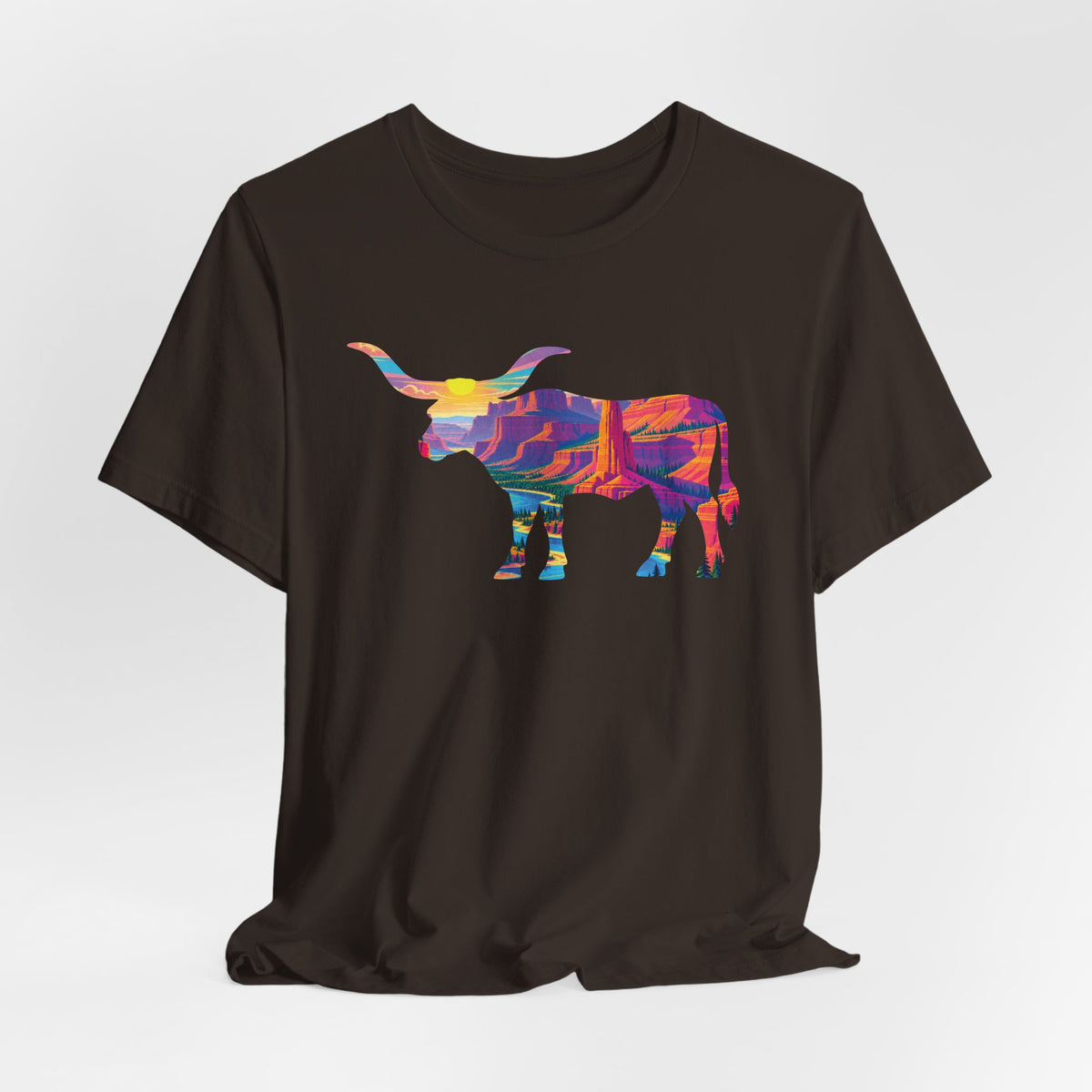 Longhorn Vintage National Park Psychedelic Print T-Shirt