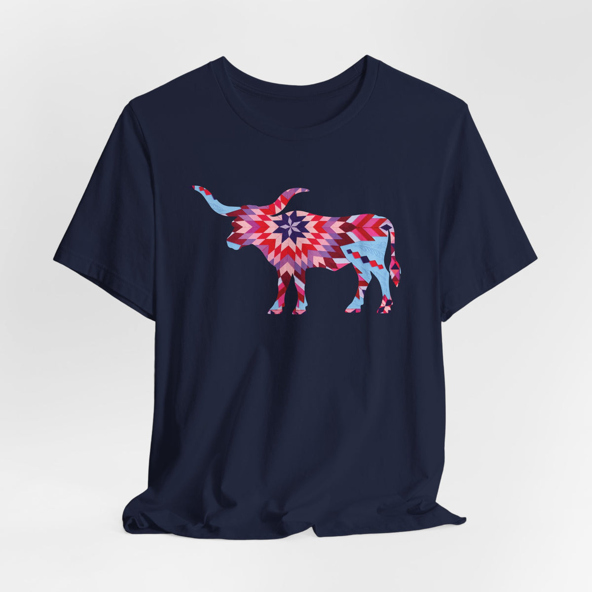 Longhorn Great Plains Quilt Psychedelic T-Shirt