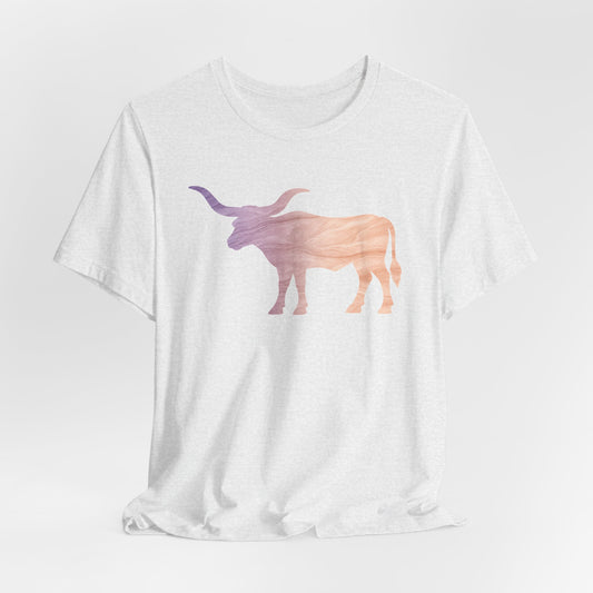Longhorn Ombré Print T-Shirt In Lilac
