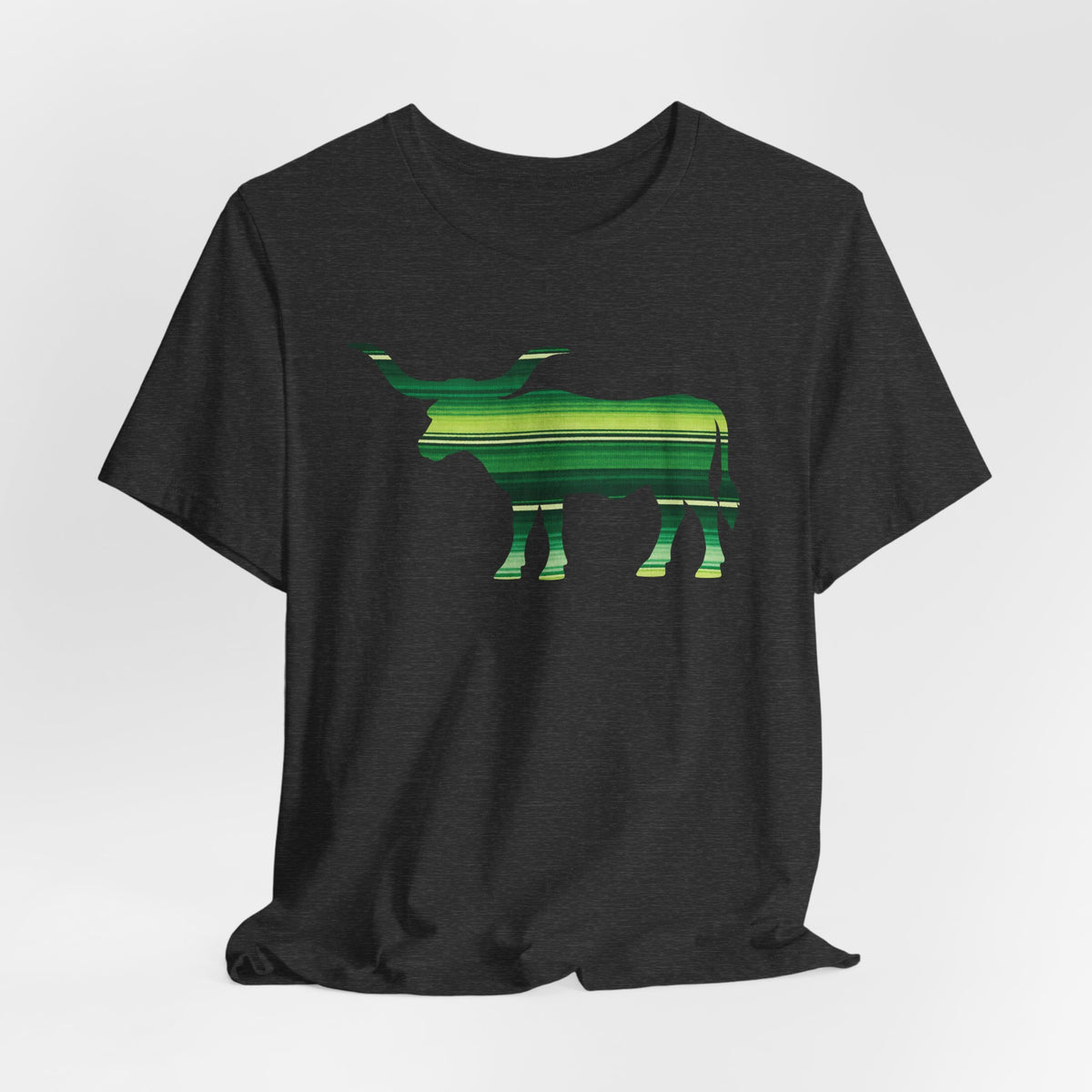 Longhorn Serape Print T-Shirt In Green
