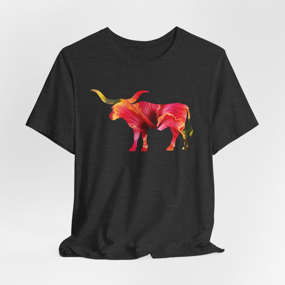 Longhorn Hibiscus Bloom Print T-Shirt