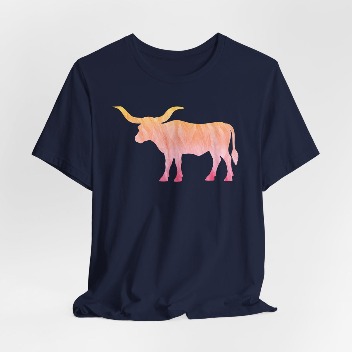 Longhorn Ombré Print T-Shirt In Summer Tones