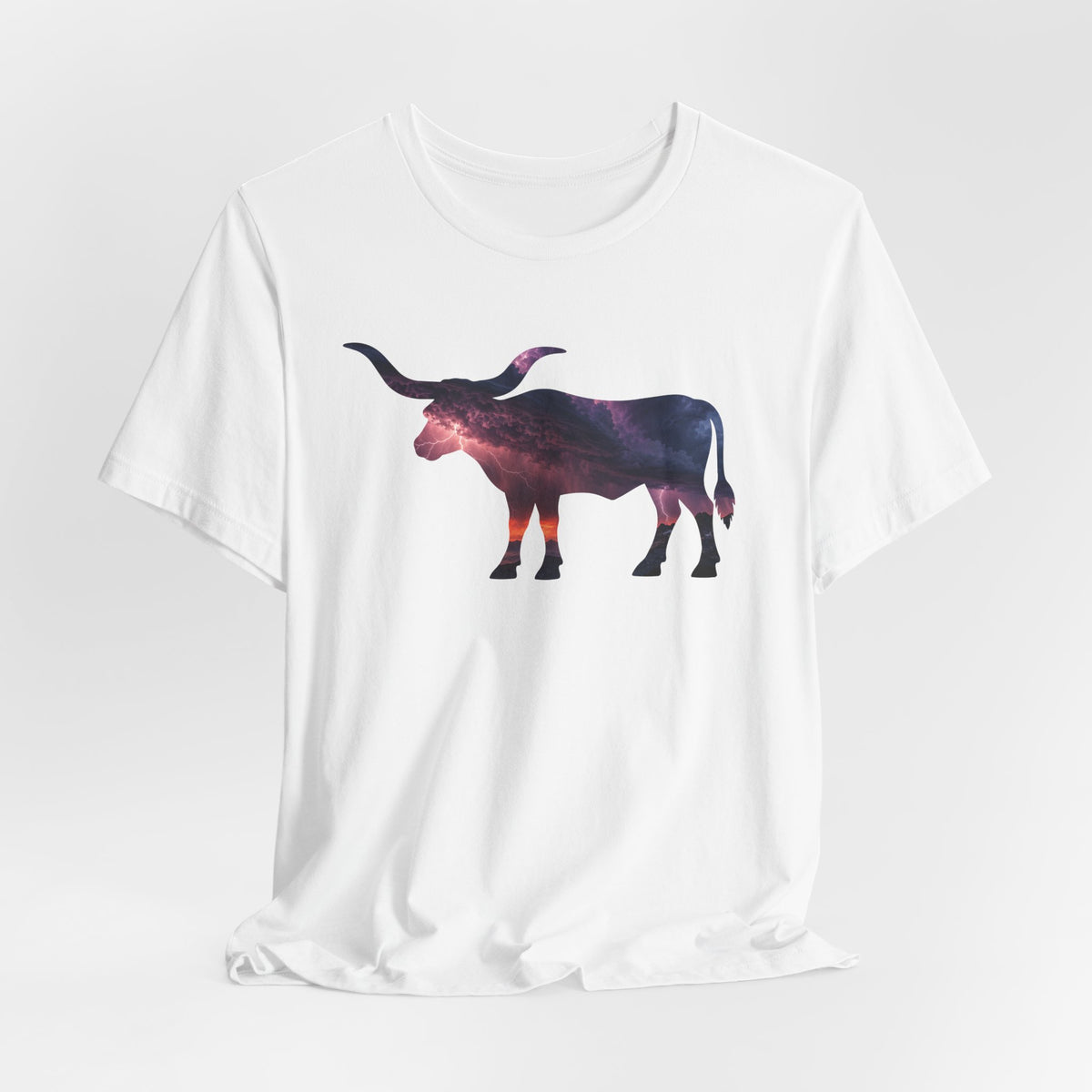Longhorn Lightening In A Storm Cloud T-Shirt