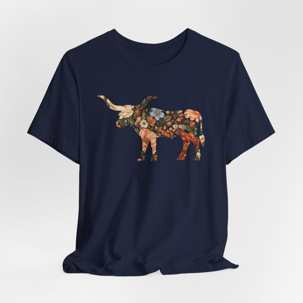 Longhorn Boho Floral Print T-Shirt