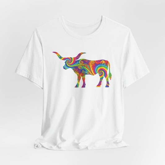 Longhorn Electric Neon Fractal T-Shirt