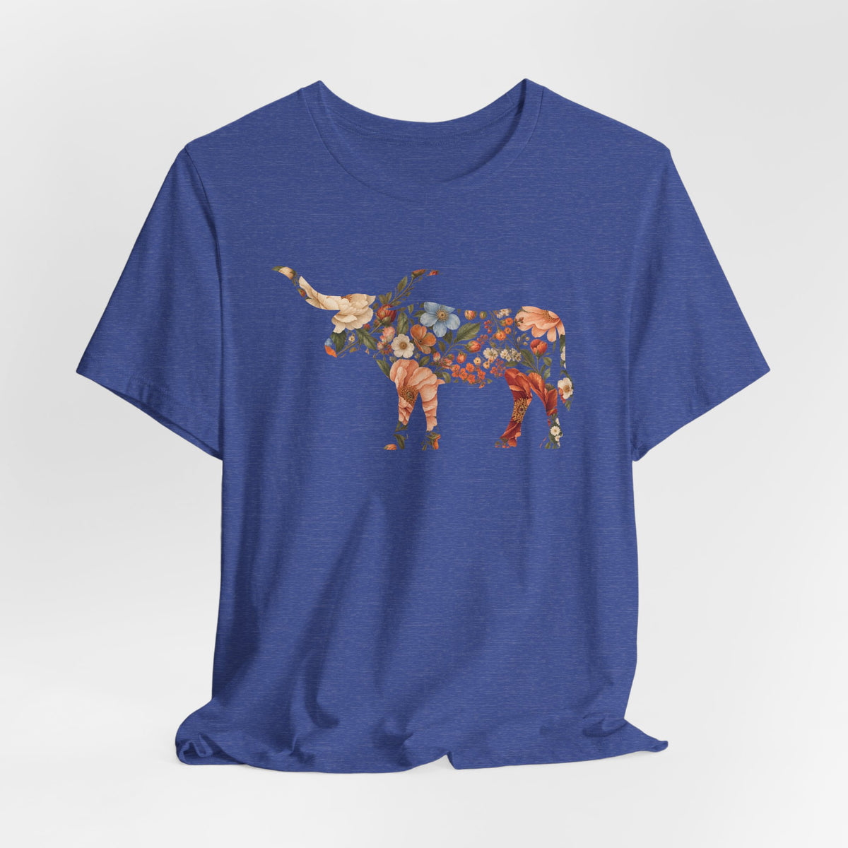Longhorn Boho Floral Print T-Shirt