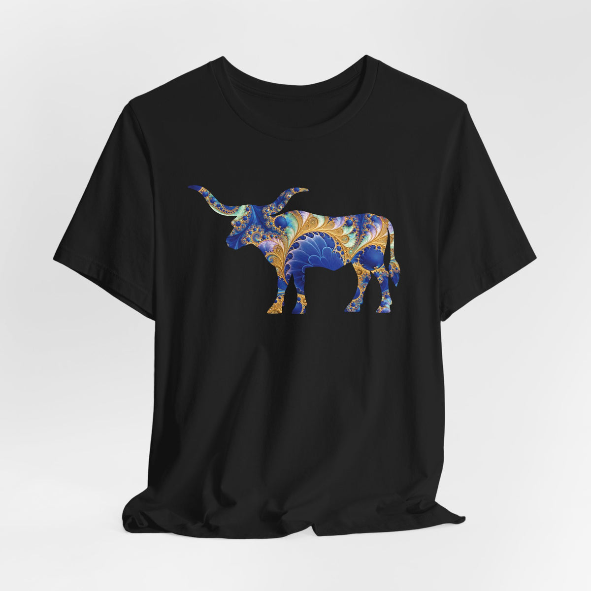 Longhorn Sapphire Gold Fractal  T-Shirt