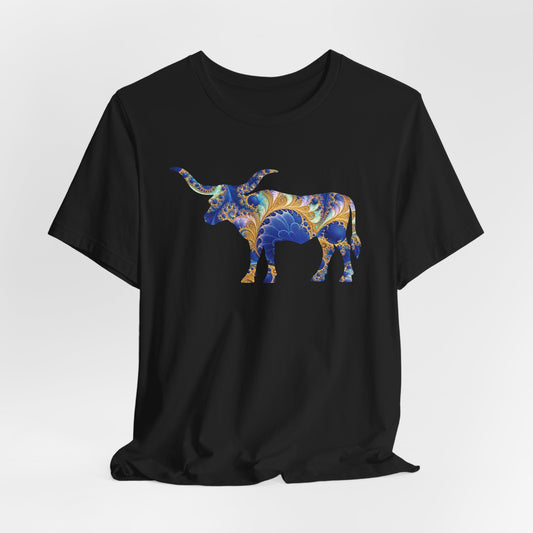 Longhorn Sapphire Gold Fractal  T-Shirt