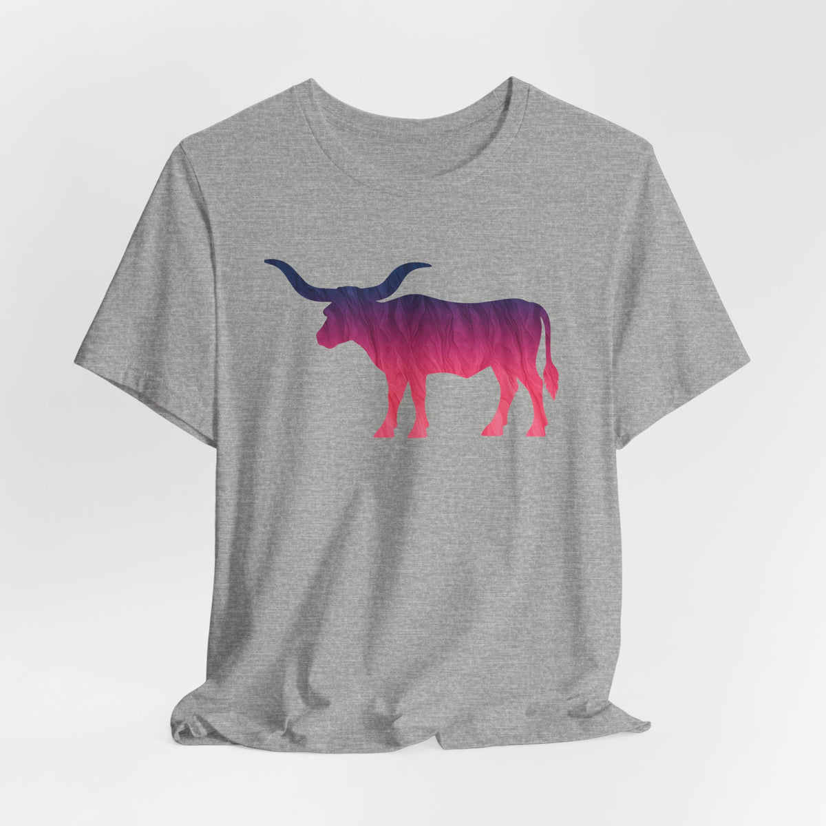 Longhorn Ombré Print T-Shirt In Purple Tones