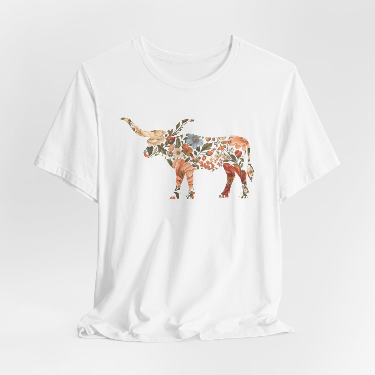 Longhorn Boho Floral Print T-Shirt