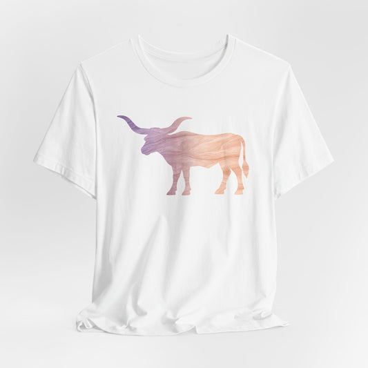 Longhorn Ombré Print T-Shirt In Lilac