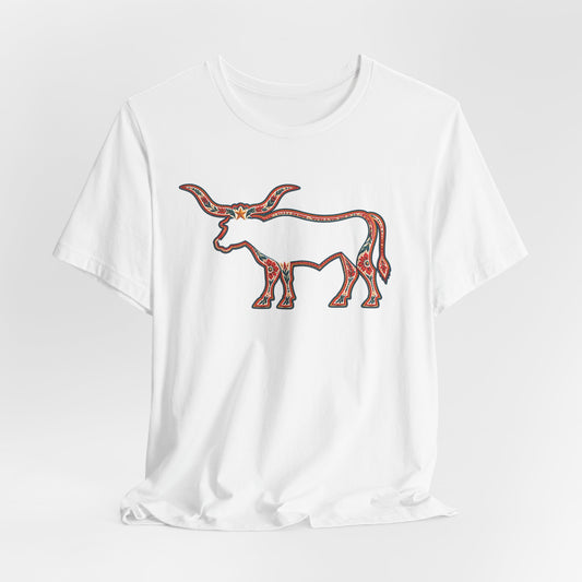 Longhorn Rustic Whimsy Outline T-Shirt