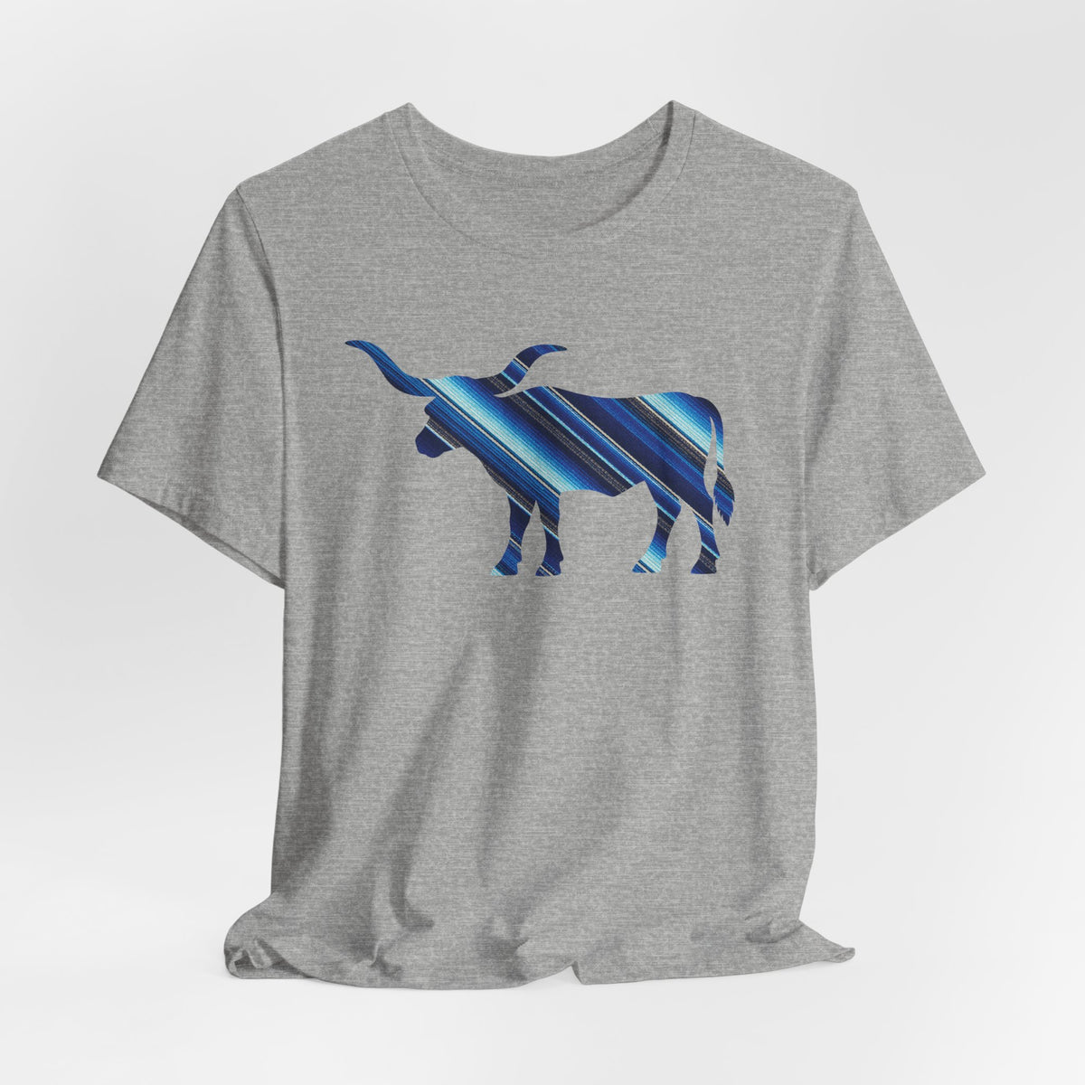 Longhorn Serape Print T-Shirt In Blue