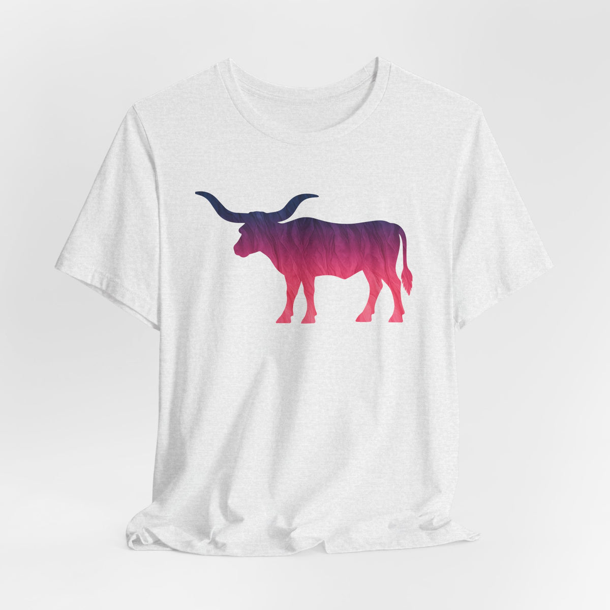 Longhorn Ombré Print T-Shirt In Purple Tones