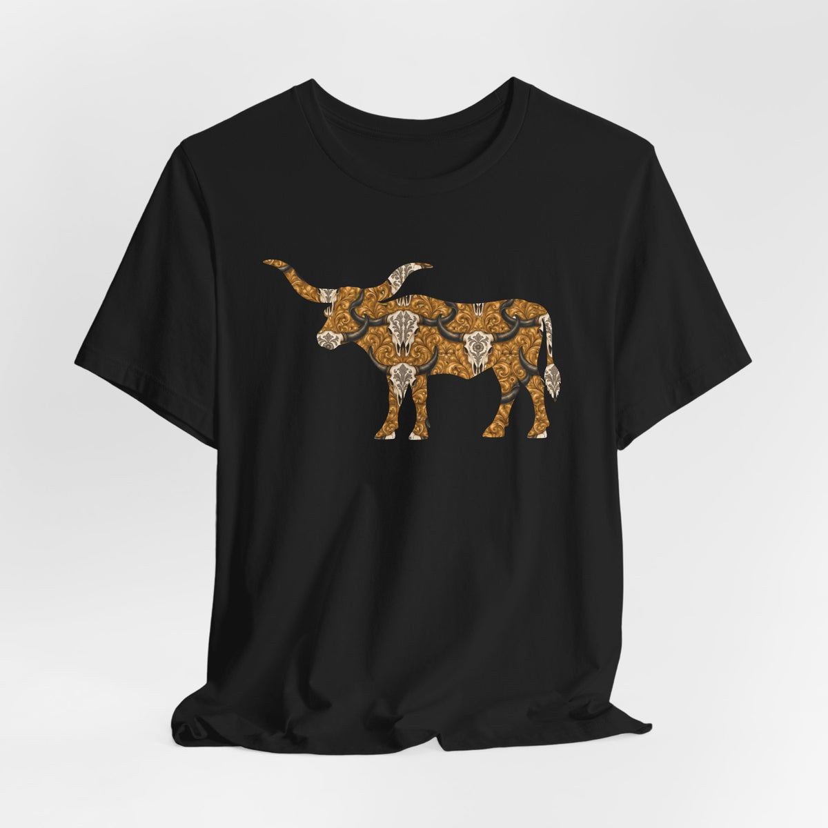 Longhorn Carved Skull T-Shirt