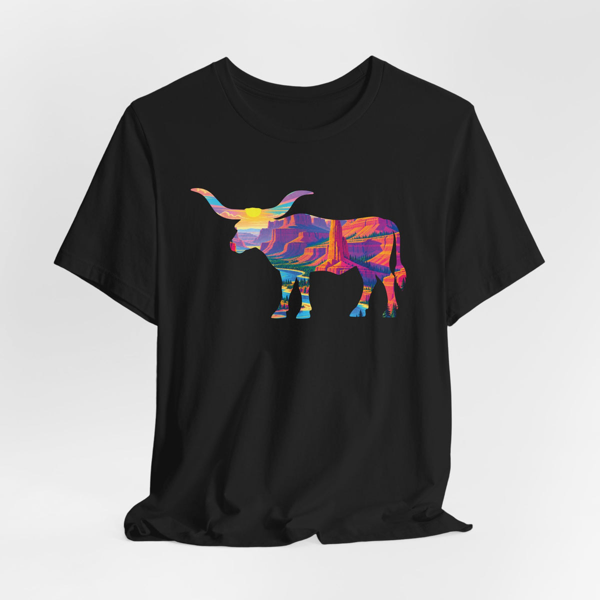 Longhorn Vintage National Park Psychedelic Print T-Shirt