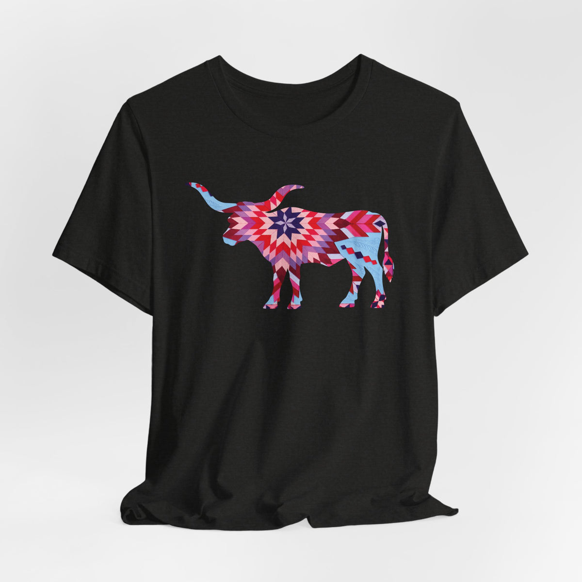 Longhorn Great Plains Quilt Psychedelic T-Shirt