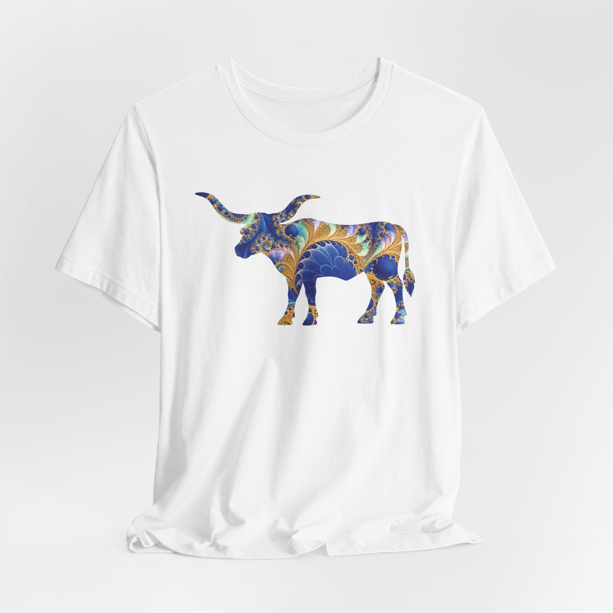 Longhorn Sapphire Gold Fractal  T-Shirt