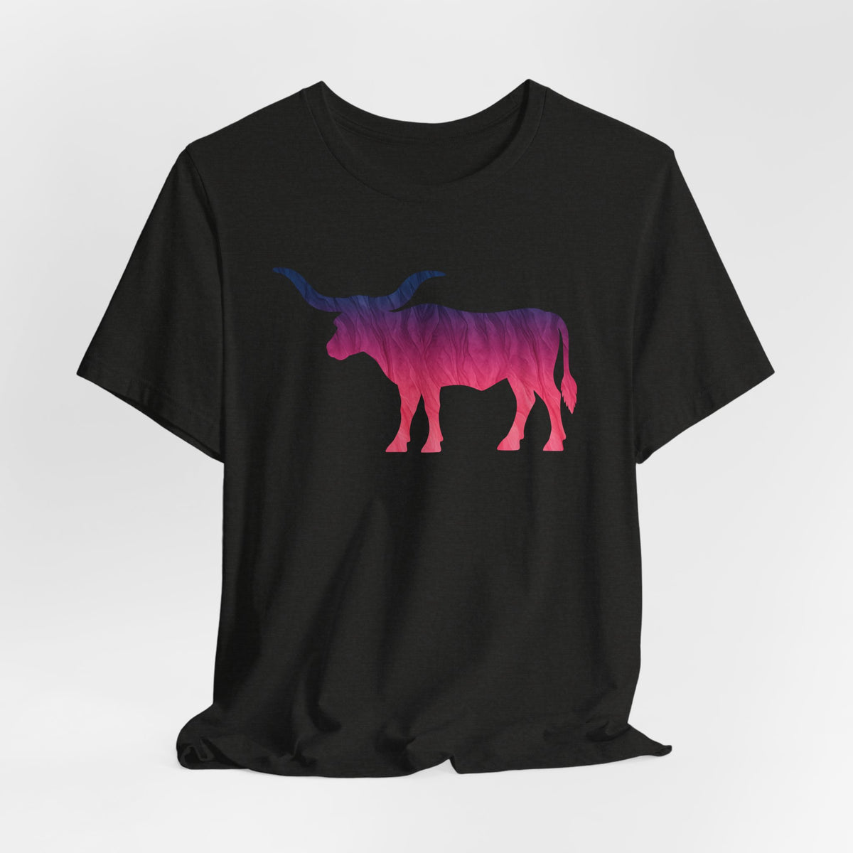 Longhorn Ombré Print T-Shirt In Purple Tones