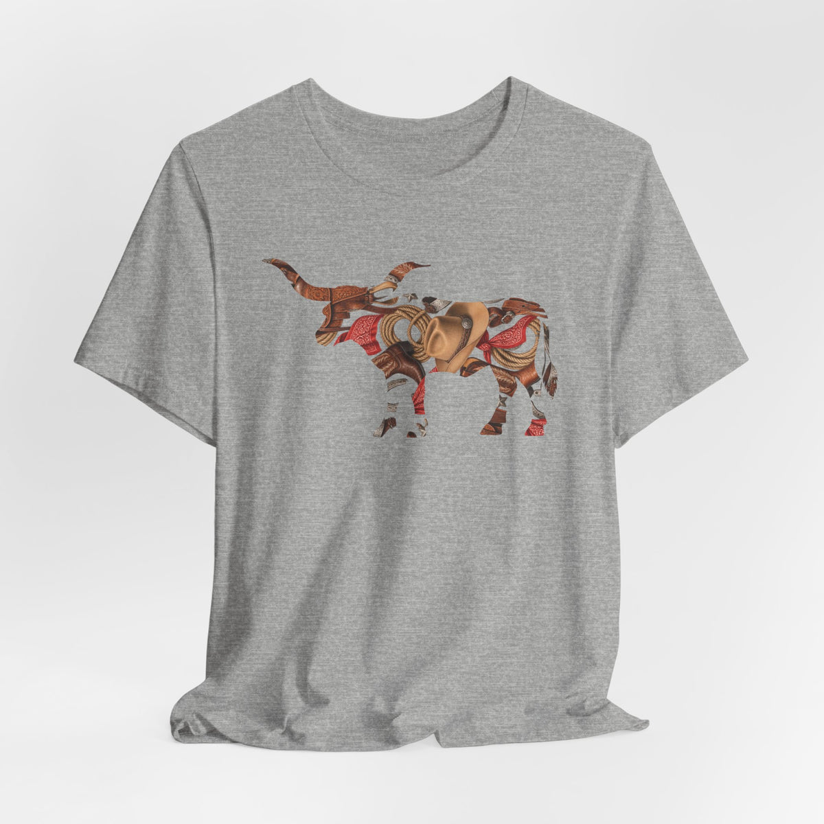 Longhorn Western Novelty Print T-Shirt