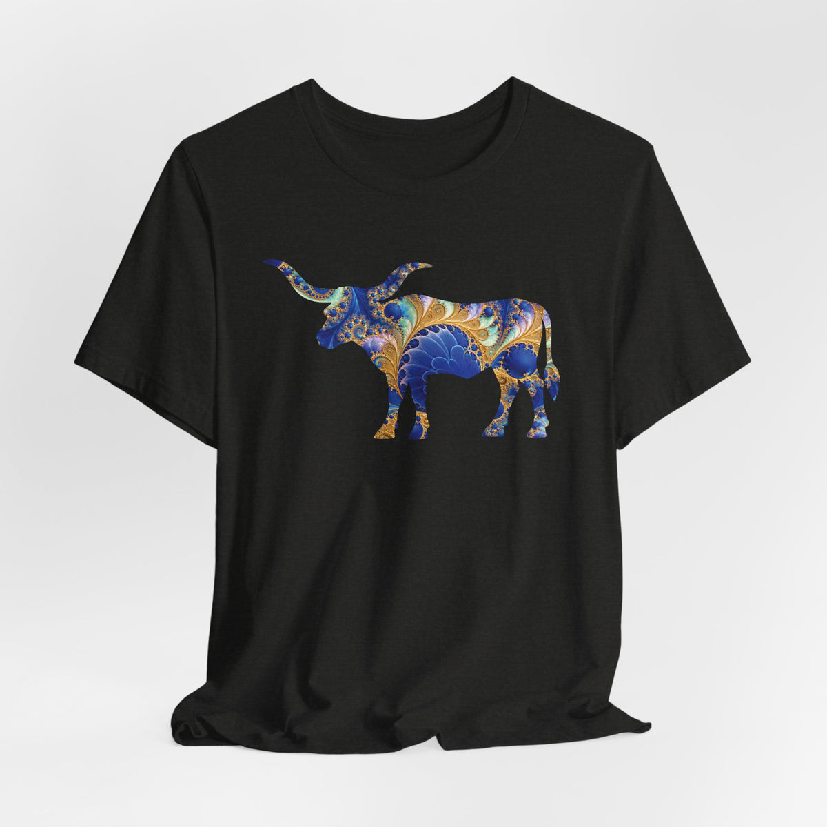 Longhorn Sapphire Gold Fractal  T-Shirt