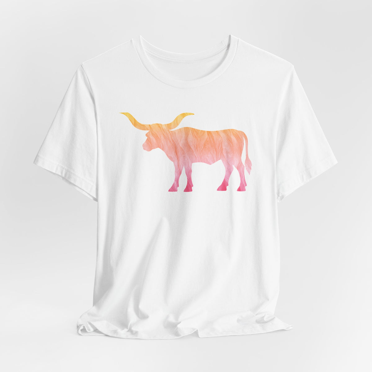Longhorn Ombré Print T-Shirt In Summer Tones