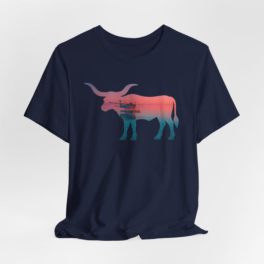 Longhorn Sea Plane On The Ocean T-Shirt
