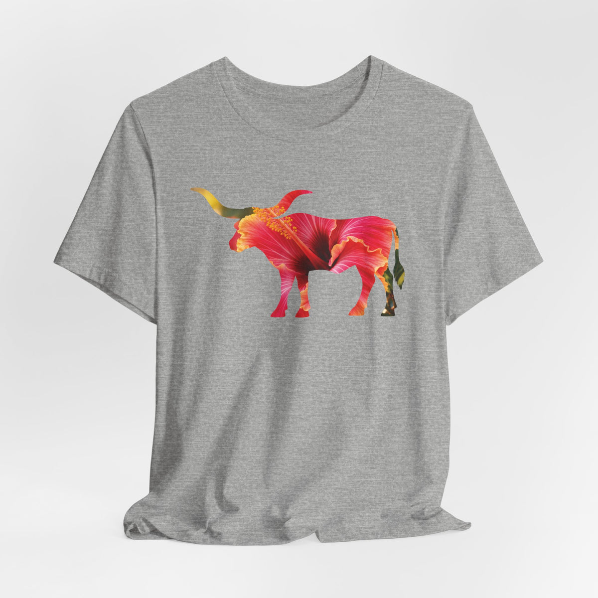 Longhorn Hibiscus Bloom Print T-Shirt