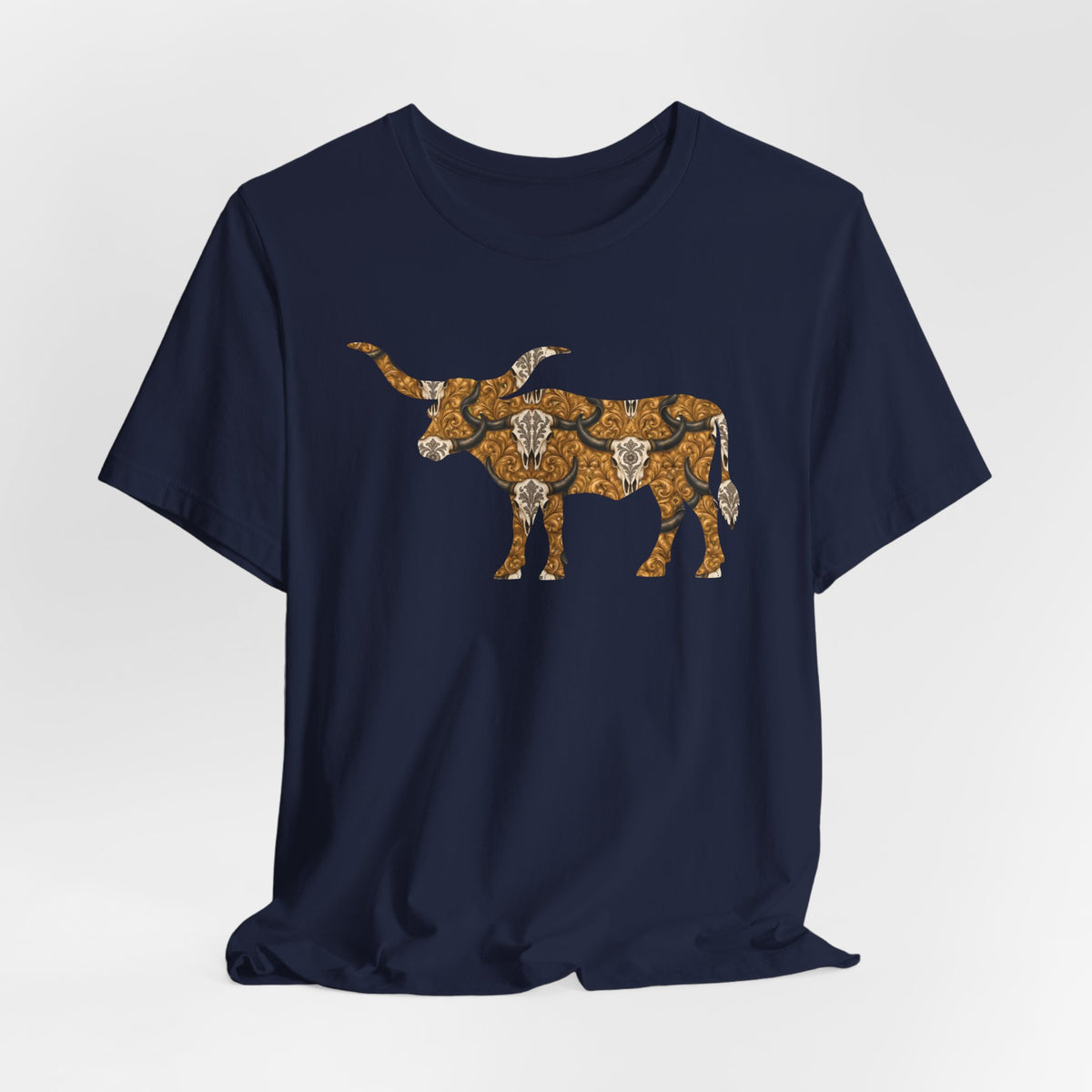 Longhorn Carved Skull T-Shirt
