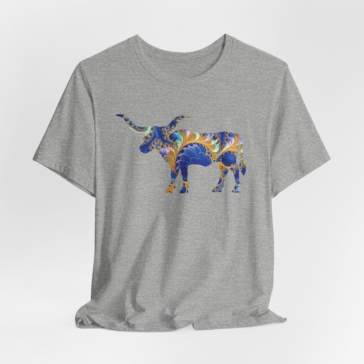 Longhorn Sapphire Gold Fractal  T-Shirt
