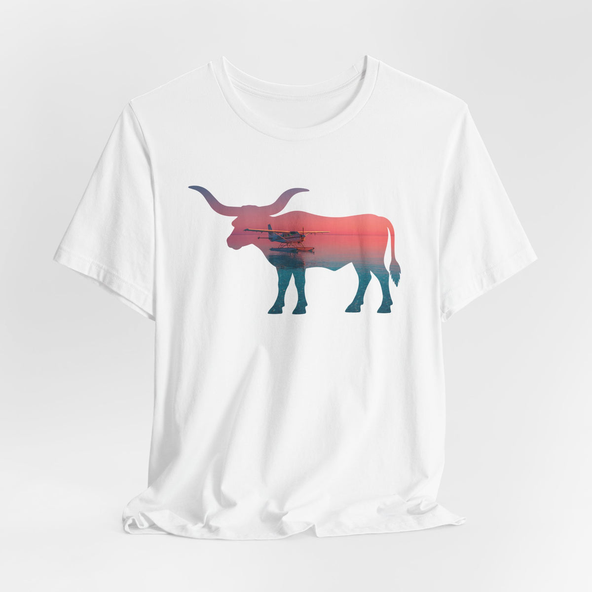 Longhorn Sea Plane On The Ocean T-Shirt