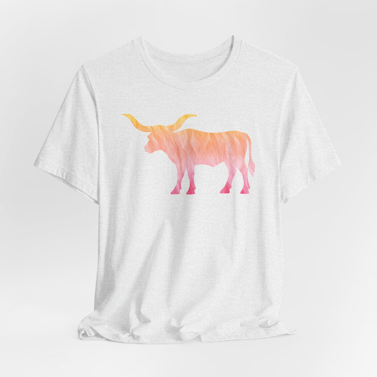 Longhorn Ombré Print T-Shirt In Summer Tones
