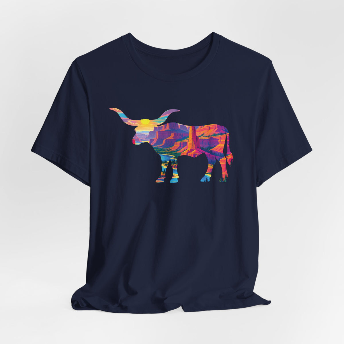 Longhorn Vintage National Park Psychedelic Print T-Shirt
