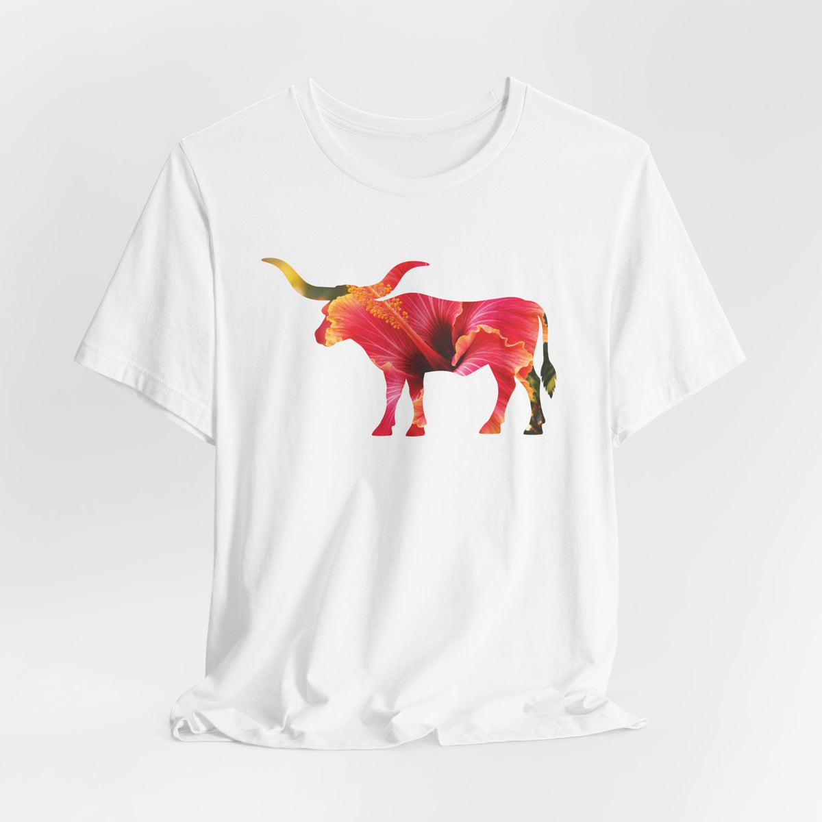 Longhorn Hibiscus Bloom Print T-Shirt