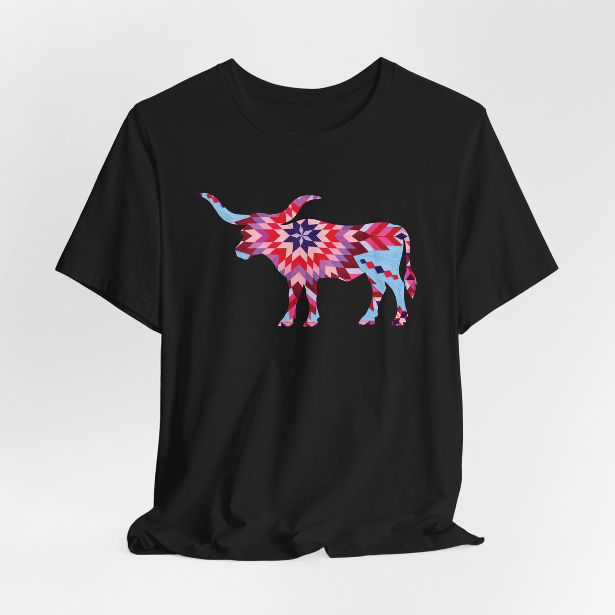 Longhorn Great Plains Quilt Psychedelic T-Shirt