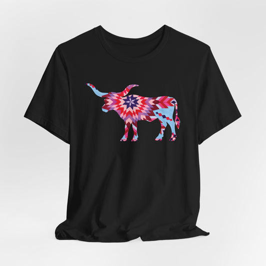Longhorn Great Plains Quilt Psychedelic T-Shirt