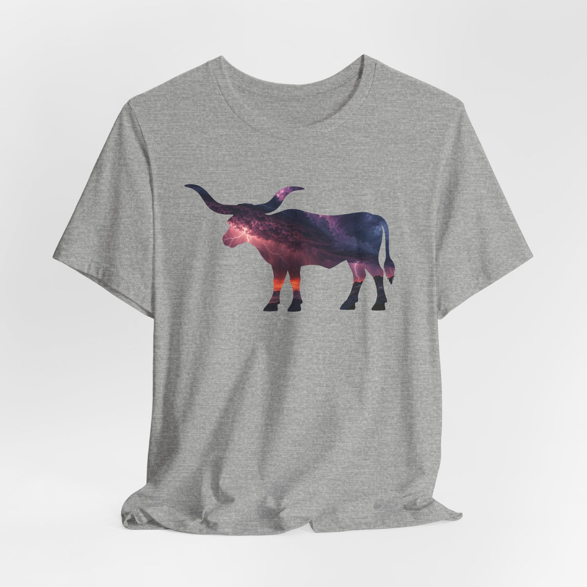 Longhorn Lightening In A Storm Cloud T-Shirt