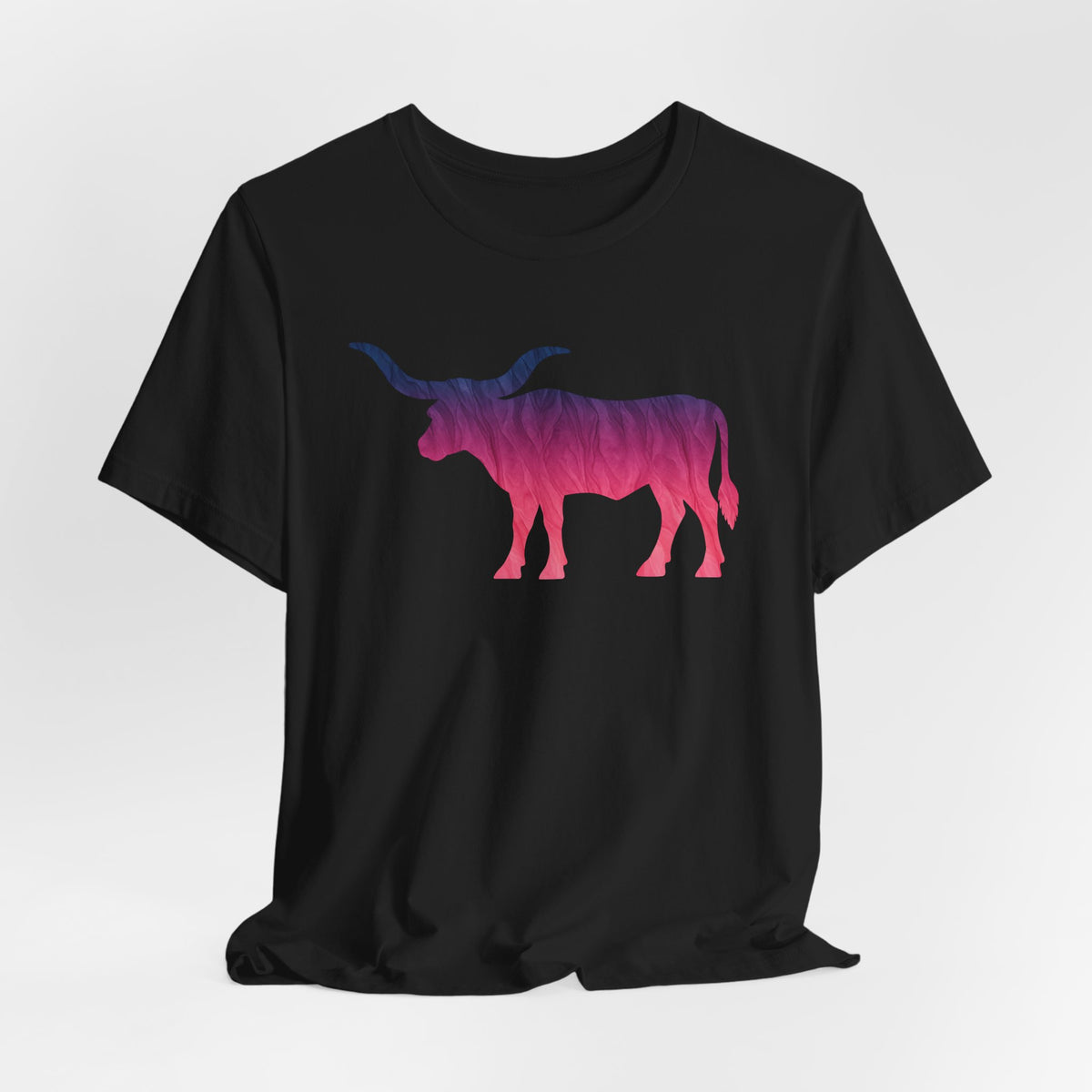 Longhorn Ombré Print T-Shirt In Purple Tones