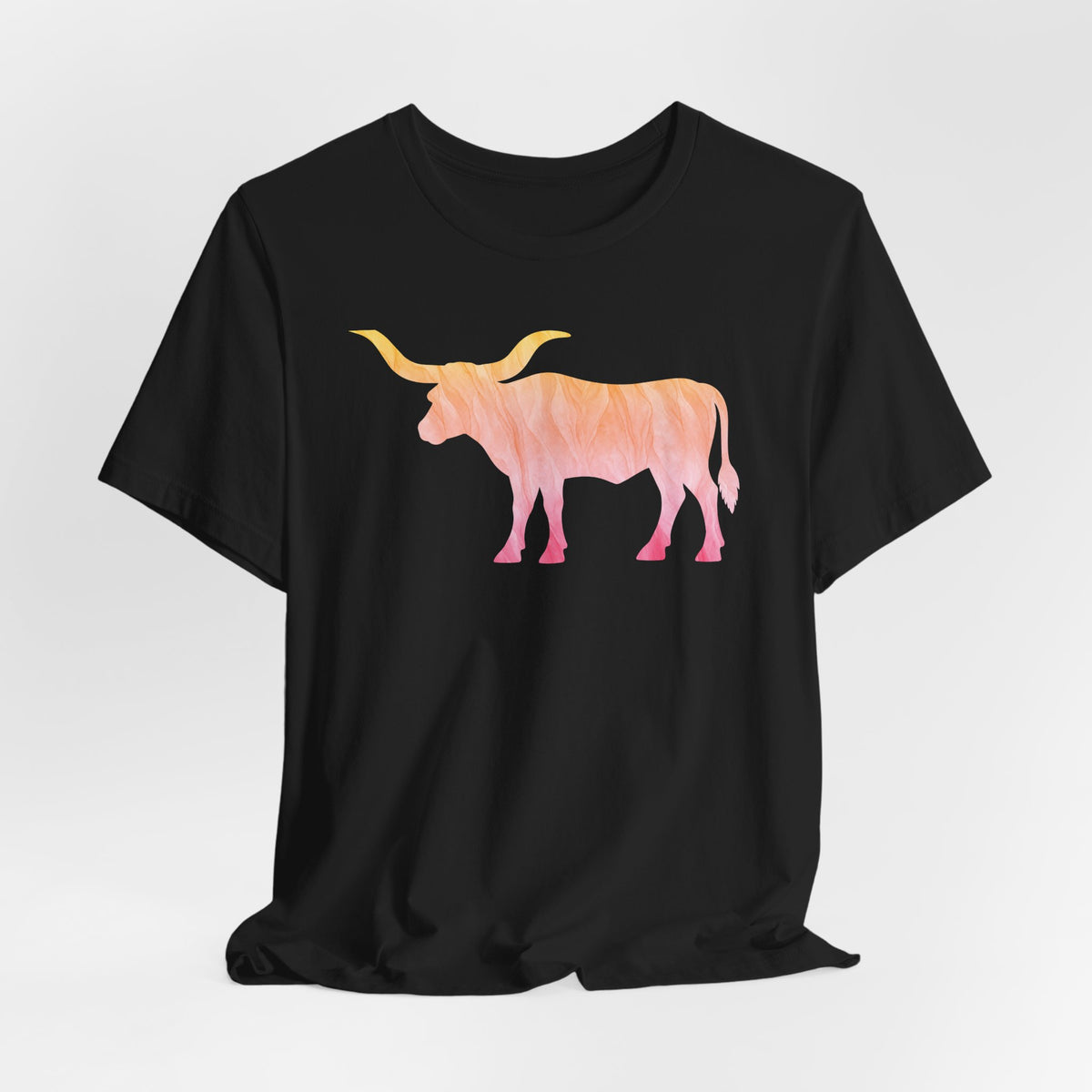 Longhorn Ombré Print T-Shirt In Summer Tones