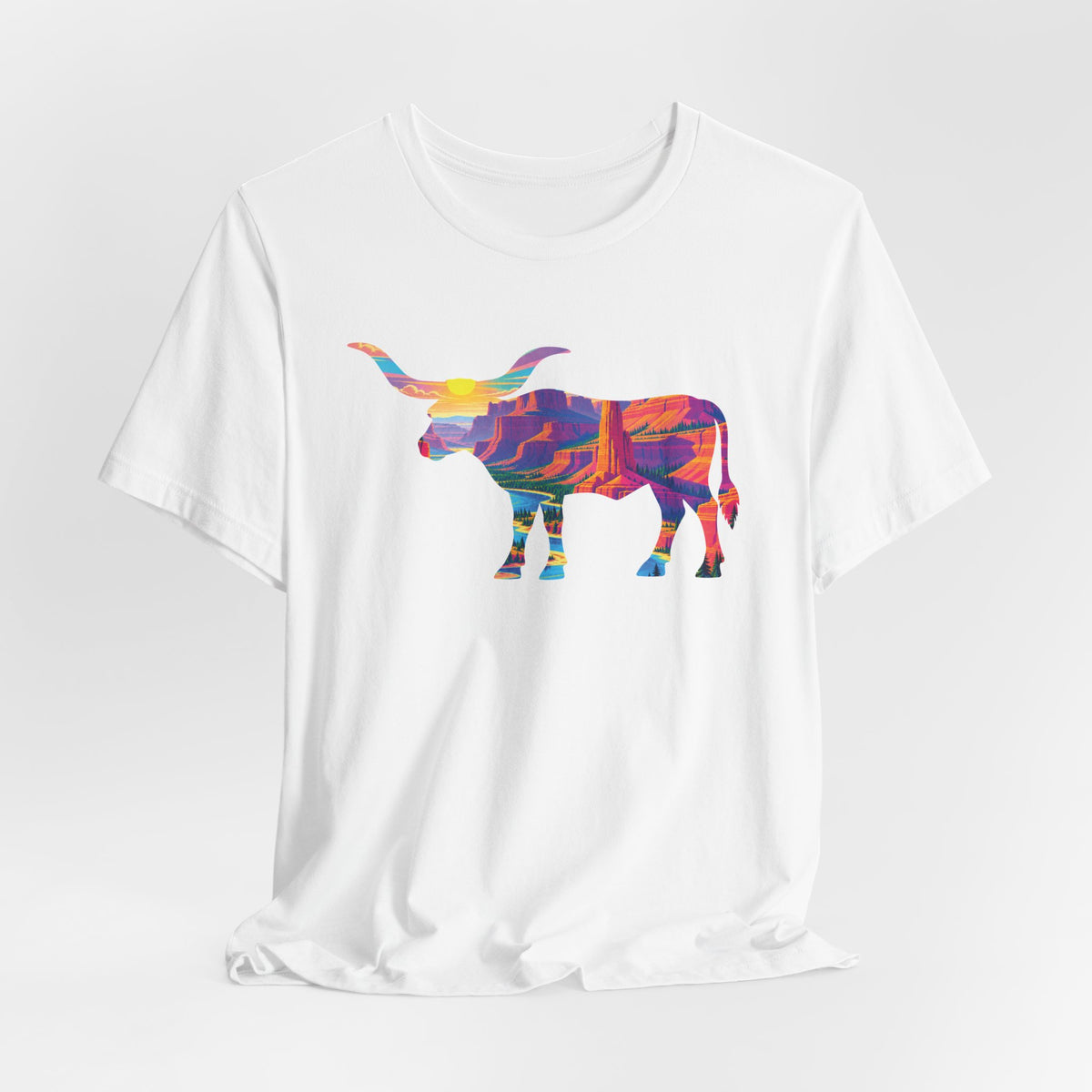 Longhorn Vintage National Park Psychedelic Print T-Shirt