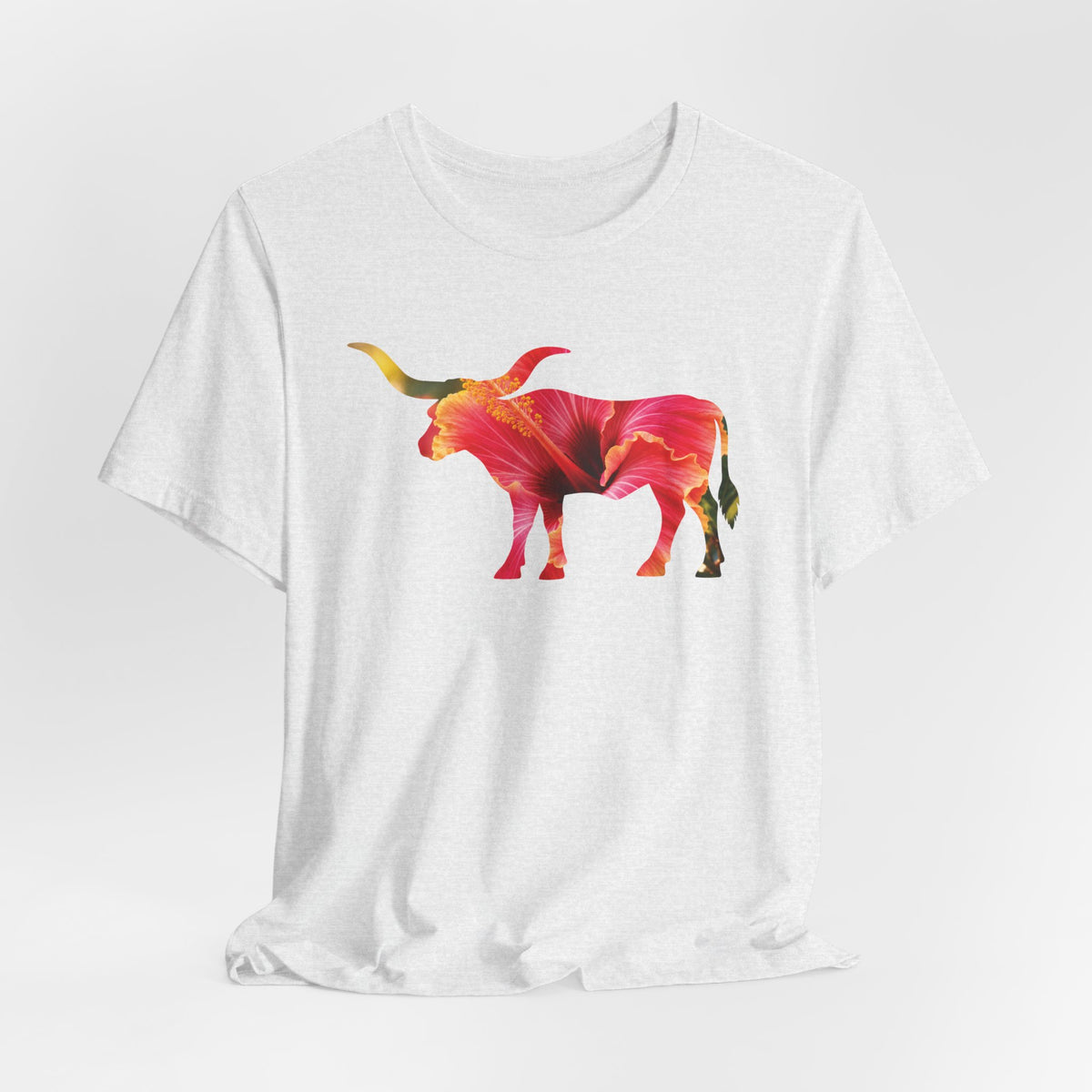 Longhorn Hibiscus Bloom Print T-Shirt