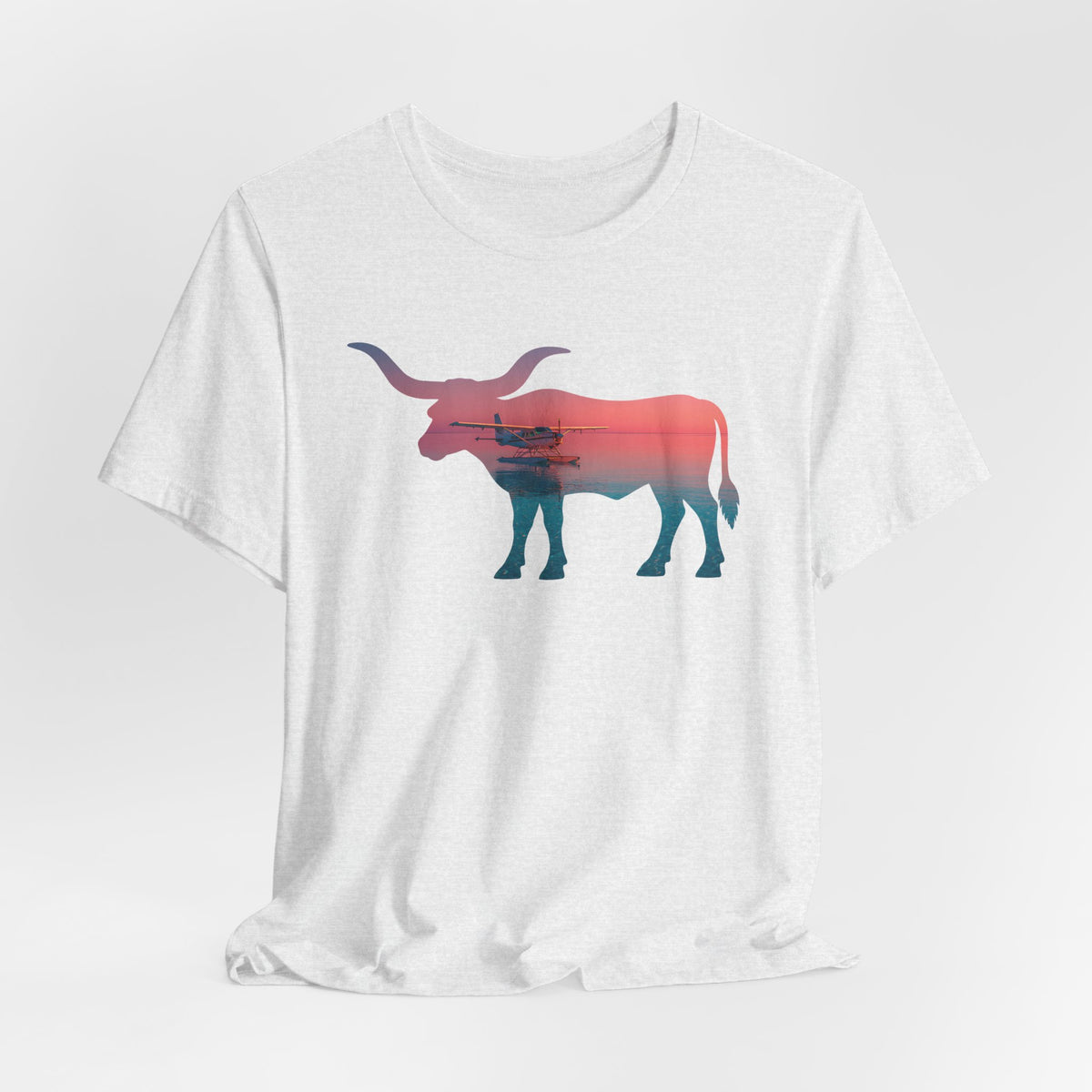 Longhorn Sea Plane On The Ocean T-Shirt