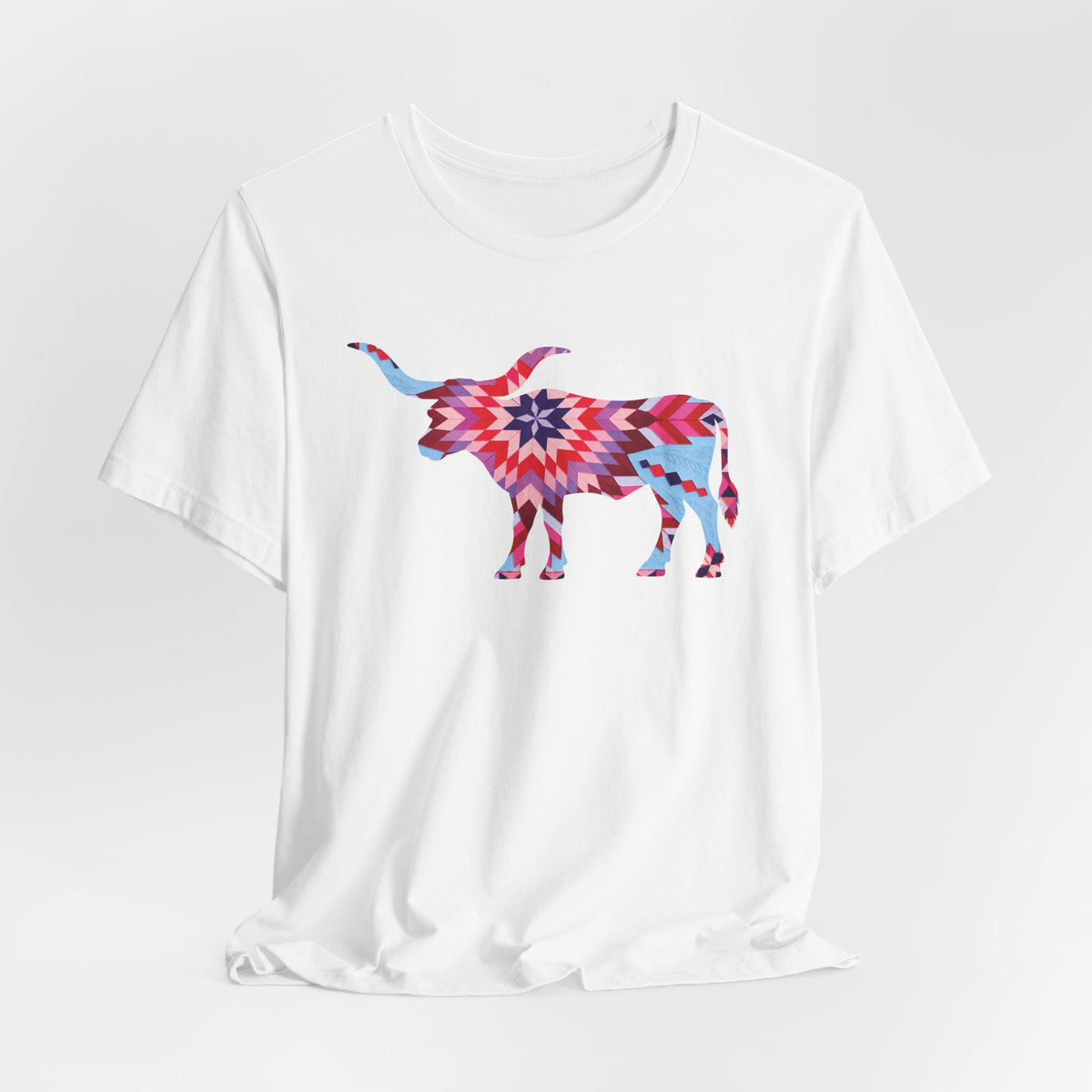 Longhorn Great Plains Quilt Psychedelic T-Shirt