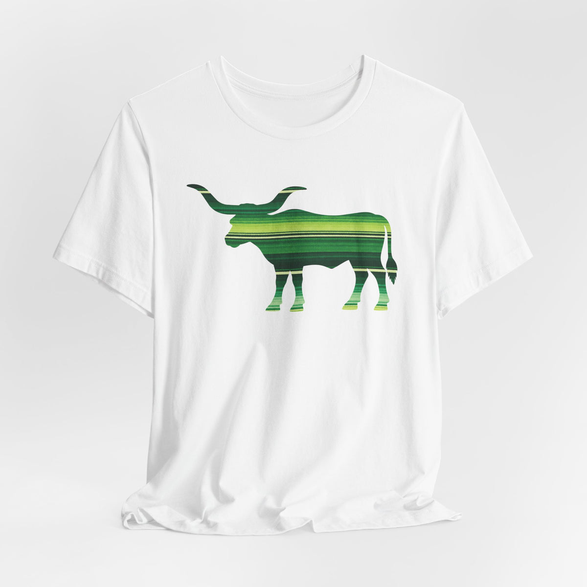 Longhorn Serape Print T-Shirt In Green