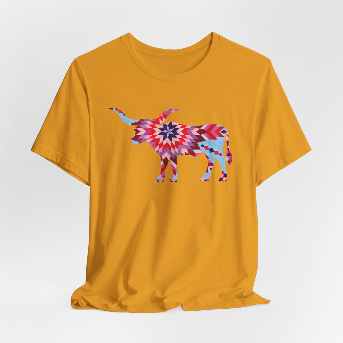Longhorn Great Plains Quilt Psychedelic T-Shirt