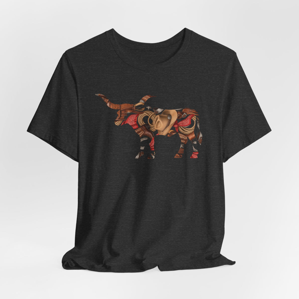 Longhorn Western Novelty Print T-Shirt