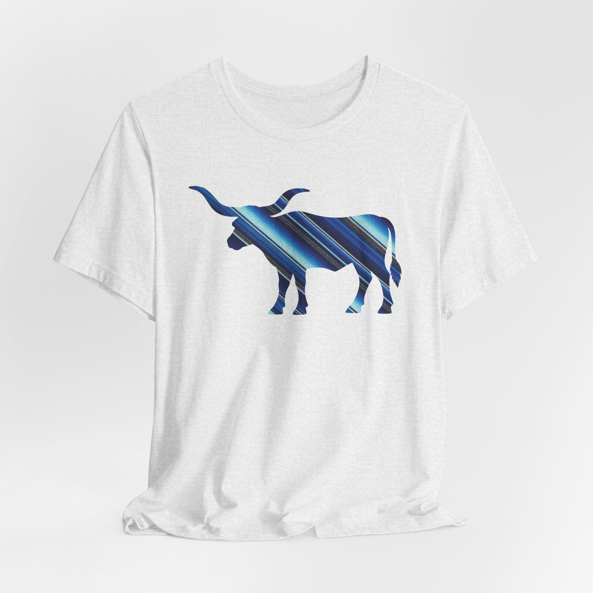 Longhorn Serape Print T-Shirt In Blue
