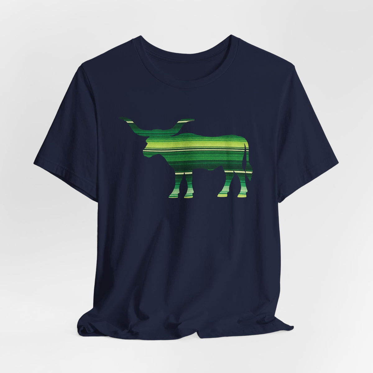 Longhorn Serape Print T-Shirt In Green