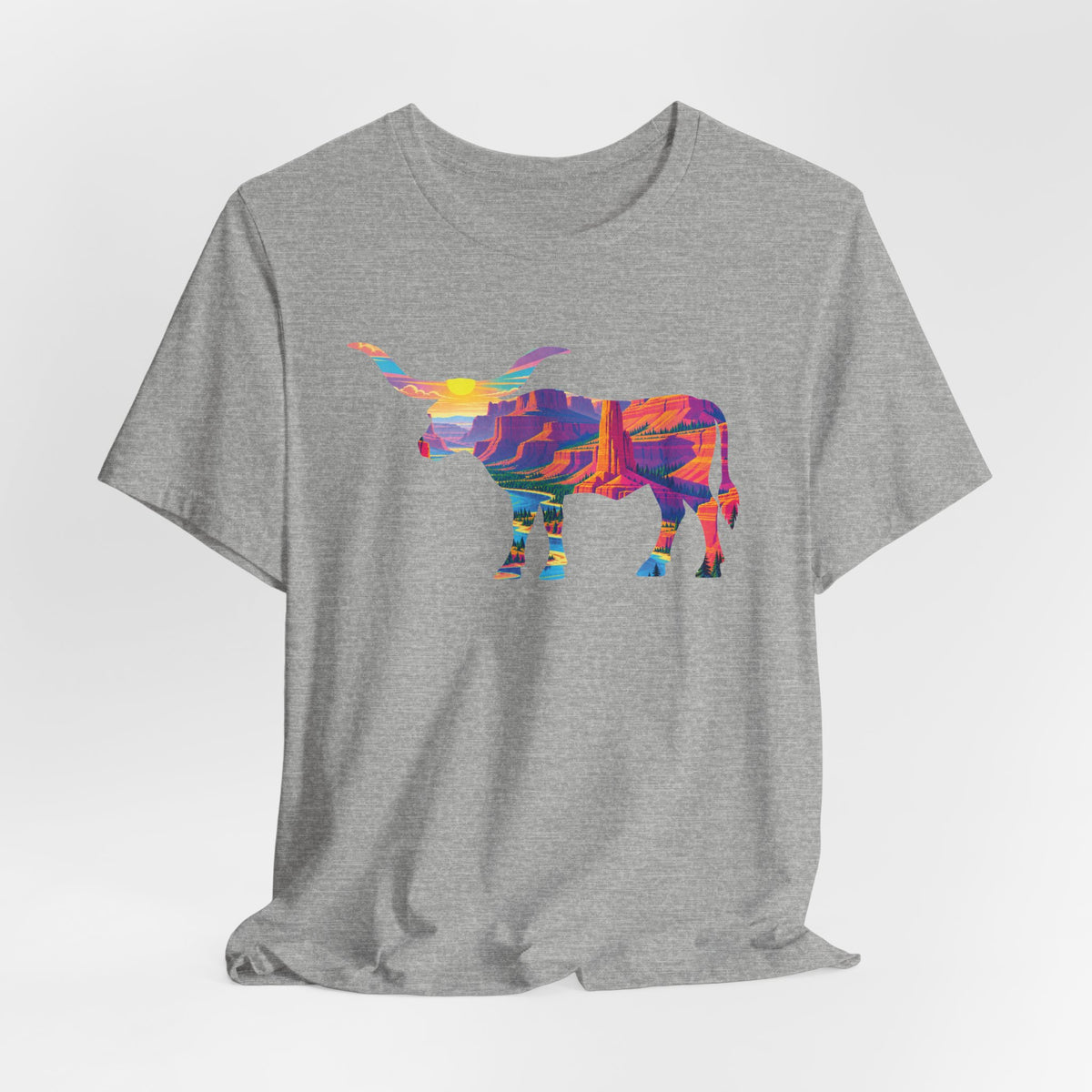 Longhorn Vintage National Park Psychedelic Print T-Shirt